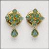 Emerald Earrings - (9 stones) - Click here to View more details about this Product